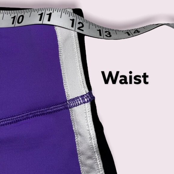 Lululemon Athletica Ignite Crop Power Purple Colorblock Leggings Womens - Picture 8 of 10
